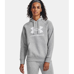 Bluza z kapturem damska UA Rival Big Logo - Szara - Under Armour