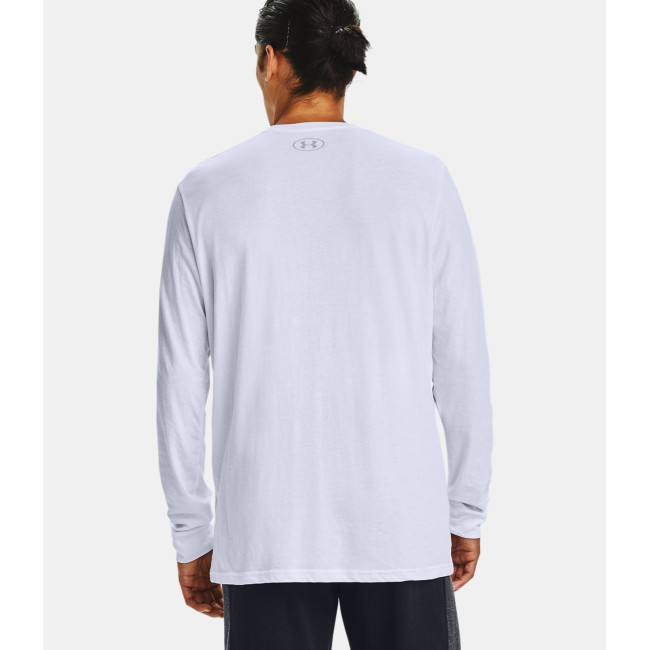 UA Sportstyle Langarm-Oberteil mit Logo auf der linken Brust - Weiß - Under Armour