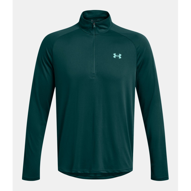 Koszulka z długimi rękawami i ½ zamkiem UA Tech™ dla mężczyzn - Zielony Morski - Under Armour