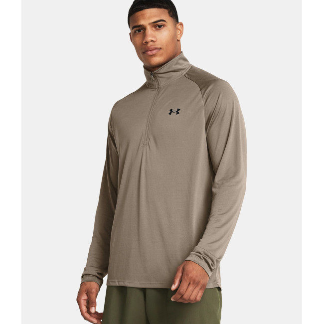 Haut à manches longues et ½ zip UA Tech™ pour homme - Taupe - Under Armour