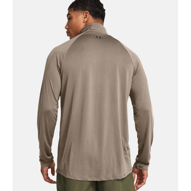 Longsleeve shirt met ½ rits UA Tech™ voor heren - Taupe - Under Armour