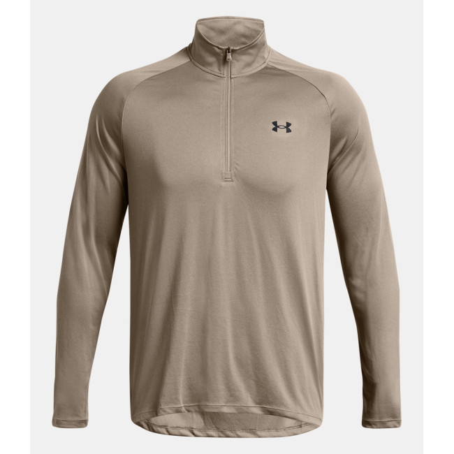 Koszulka z długimi rękawami i ½ zamkiem UA Tech™ dla mężczyzn - Taupe - Under Armour