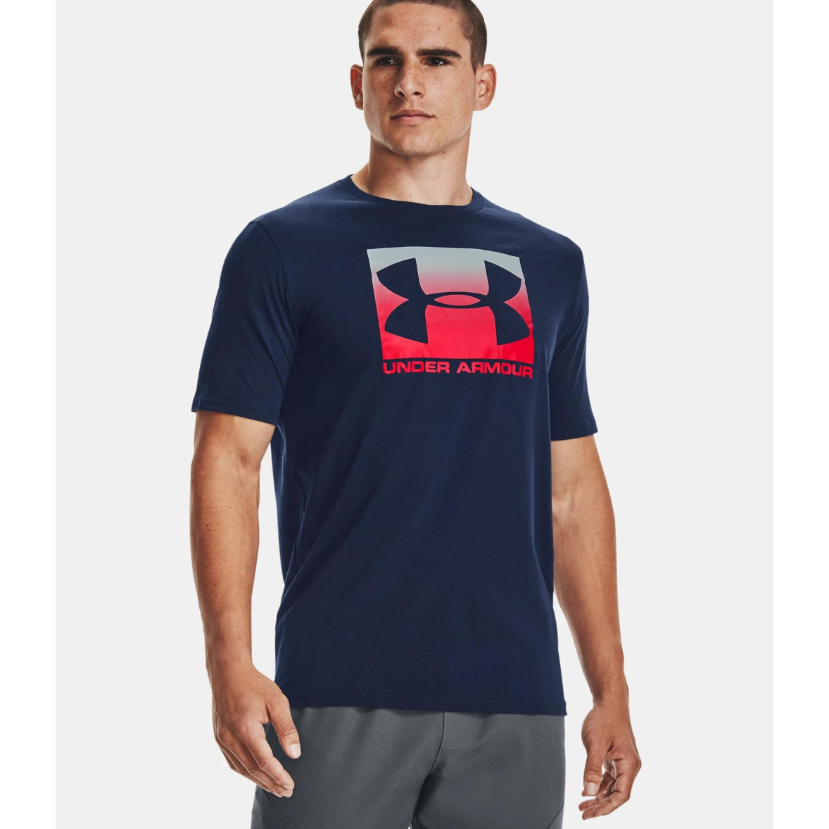 UA Boxed Sportstyle Short Sleeve Top Navy Blue Under Armour