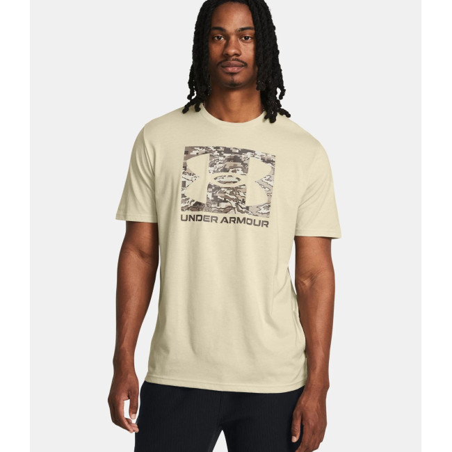 Haut à manches courtes UA ABC Camo Boxed Logo pour homme - Khaki - Under Armour