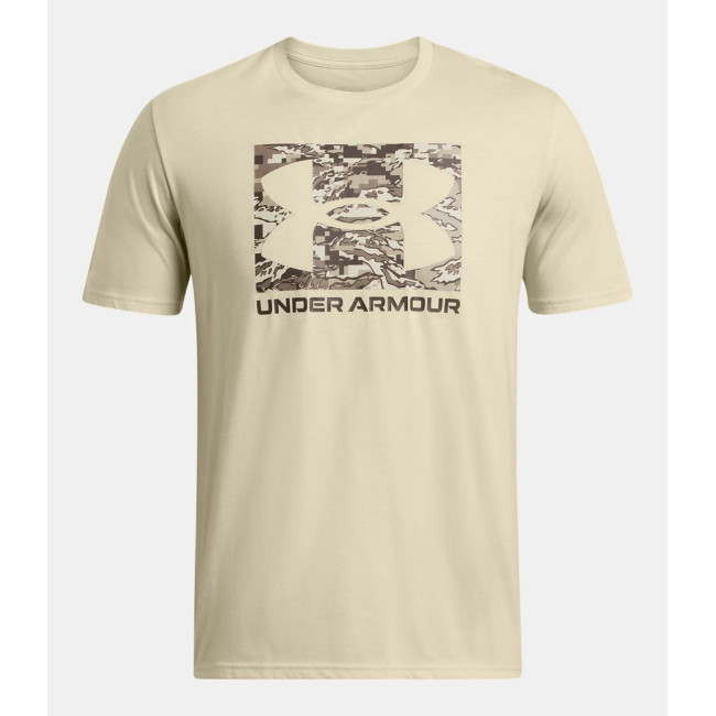 Haut à manches courtes UA ABC Camo Boxed Logo pour homme - Khaki - Under Armour