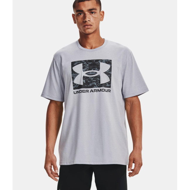 UA ABC Camo Boxed Logo Kurzarm-Shirt für Herren - Grau - Under Armour