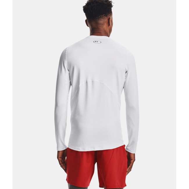 Haut à col ras du cou ajusté ColdGear® Armour pour homme - Blanc - Under Armour