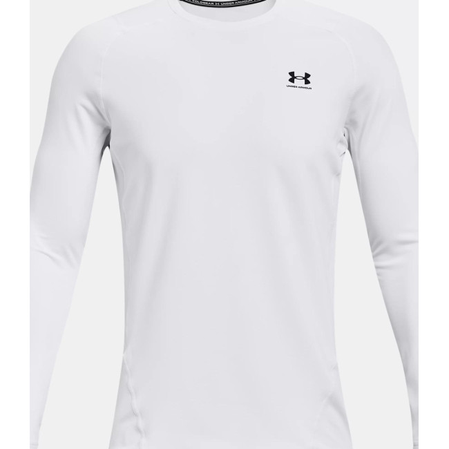 Dopasowana koszulka z wysokim kołnierzem ColdGear® Armour dla mężczyzn - Biały - Under Armour
