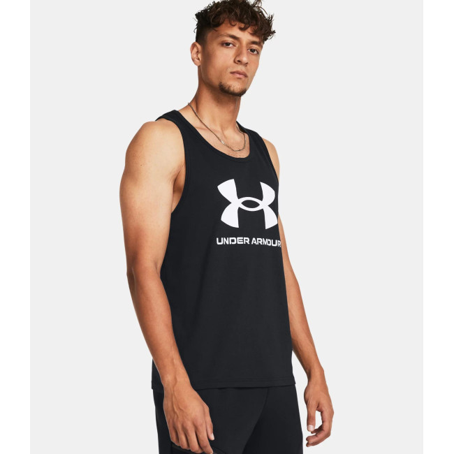 Koszulka bez rękawów męska UA Sportstyle Logo - Czarna - Under Armour