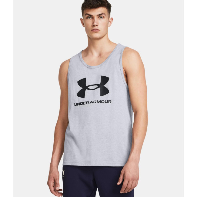 UA Sportstyle Logo herentanktop - Staalgrijs - Under Armour