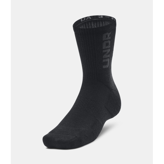 UA 3-Maker 3er-Pack Mid-Crew Socken - Schwarz - Under Armour