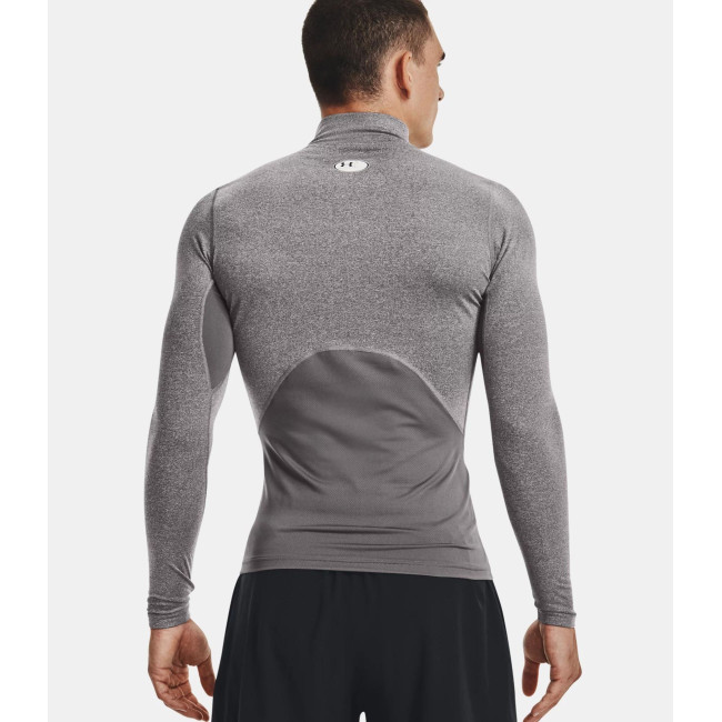 ColdGear® Armour Kompressions-Baselayer mit Stehkragen für Herren - Holzkohlengrau / Schwarz - Under Armour