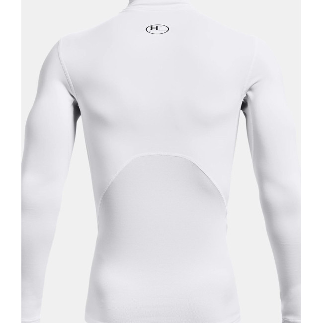 Kompresyjna koszulka bazowa z wysokim kołnierzem ColdGear® Armour męska - Biała - Under Armour