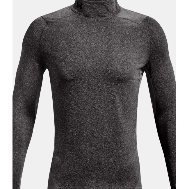 Baselayer ajusté à col montant ColdGear® Armour pour homme - Gris Charbon / Noir - Under Armour
