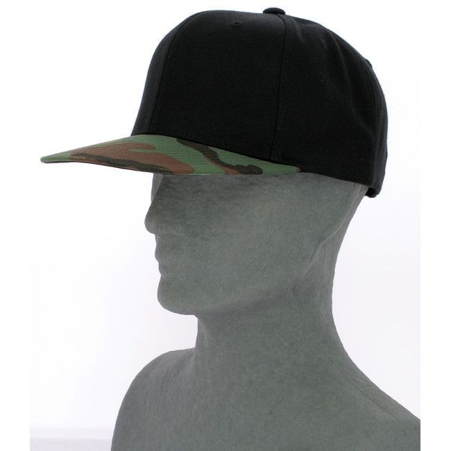 Classic Snapback 2-Tone Camo Kappe schwarz/camo grün - Flexfit