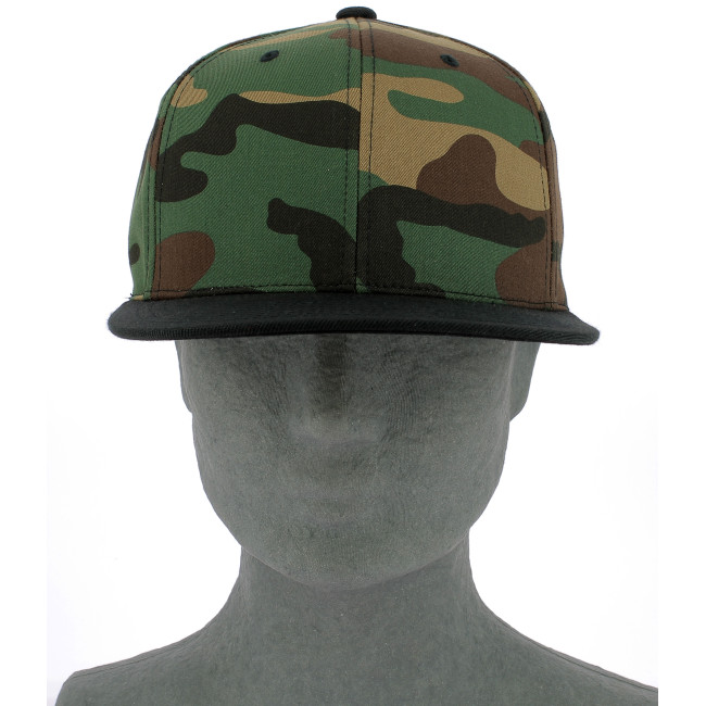 Casquette Classic Snapback 2-Tone Camo vert camo/noir - Flexfit