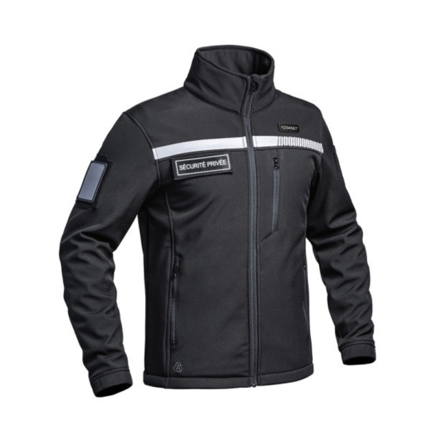 Kurtka Softshell Sécu-One HV-TAPE Ochrona Prywatna Czarna - A10 Equipment