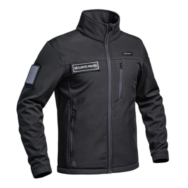 Kurtka Softshell Sécu-One FLAP Ochrona Prywatna Czarna - A10 Equipment