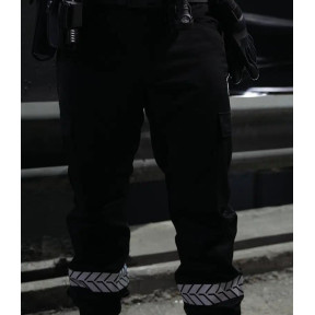 Private Sicherheit Hose mit HV-Streifen Safetek - Schwarz - GK
