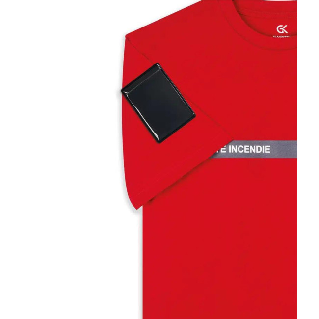 T-shirt 210g opschriften en band Brandbeveiliging Rood - Safetek by GK