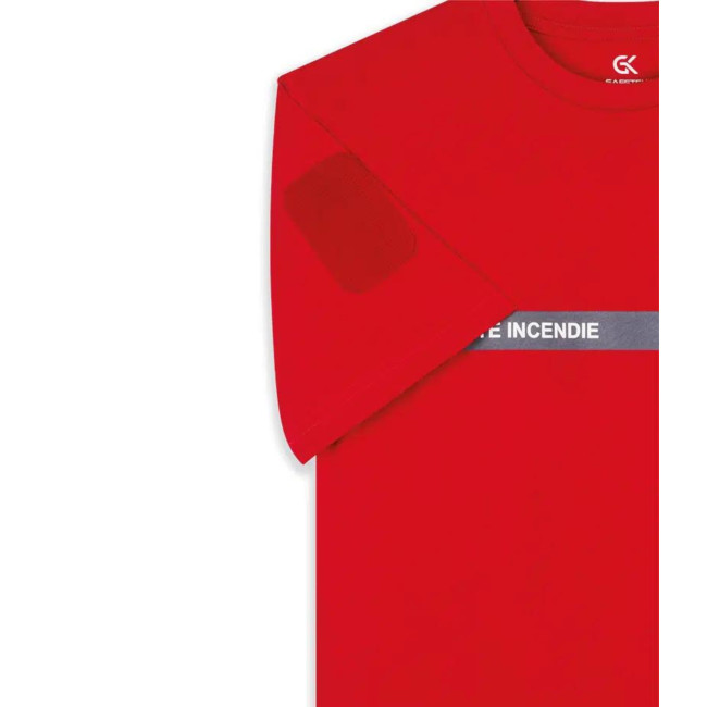 T-shirt 210g opschriften en band Brandbeveiliging Rood - Safetek by GK