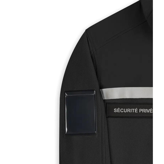 Veste polaire Sécurité Privée avec bande HV Noir - Safetek by GK