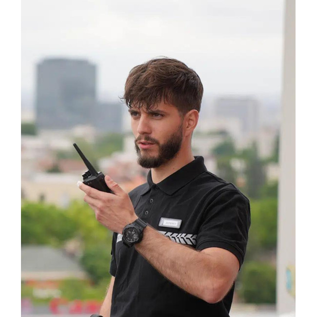 Polo manches courtes Sécurité privée noir - Safetek by GK
