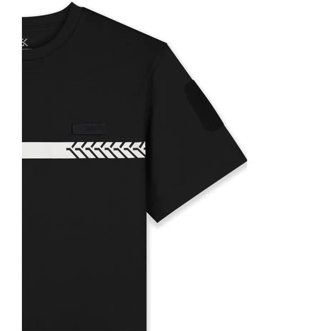 Koszulka T-shirt 210g napisy i pasek Ochrona Prywatna Czarna - Safetek by GK