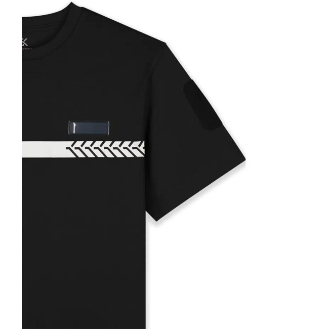 Koszulka T-shirt 210g napisy i pasek Ochrona Prywatna Czarna - Safetek by GK