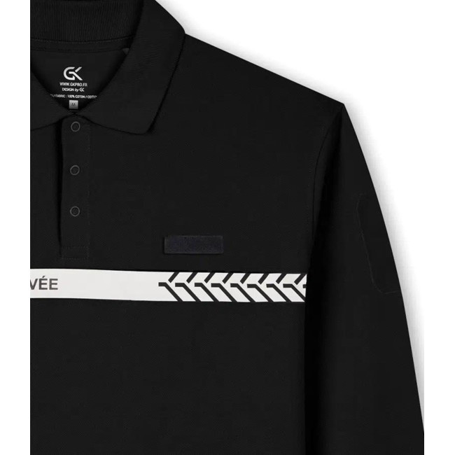 Polo lange mouwen Particuliere Beveiliging Zwart - Safetek by GK