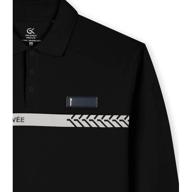 Polo manches longues Sécurité Privée Noir - Safetek by GK