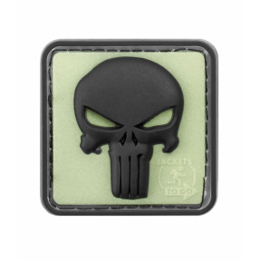 Patch Punisher gumowy Glow Black - JTG