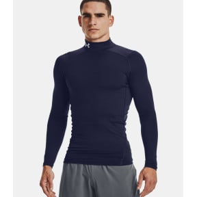 Baselayer de compression à col montant ColdGear® Armour pour homme - Bleu Marine - Under Armour