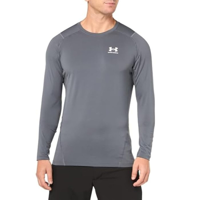HeatGear® Armour Langarm-Shirt für Herren - Steingrau - Under Armour