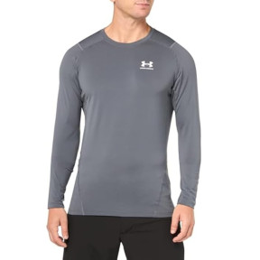 Koszulka z długimi rękawami HeatGear® Armour dla mężczyzn - Szary Kamień - Under Armour