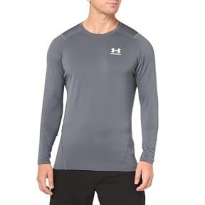 Koszulka z długimi rękawami HeatGear® Armour dla mężczyzn - Szary Kamień - Under Armour