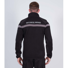 Particuliere beveiliging vest zwart met grijze DIAMANT band - Nine Worth by North Ways