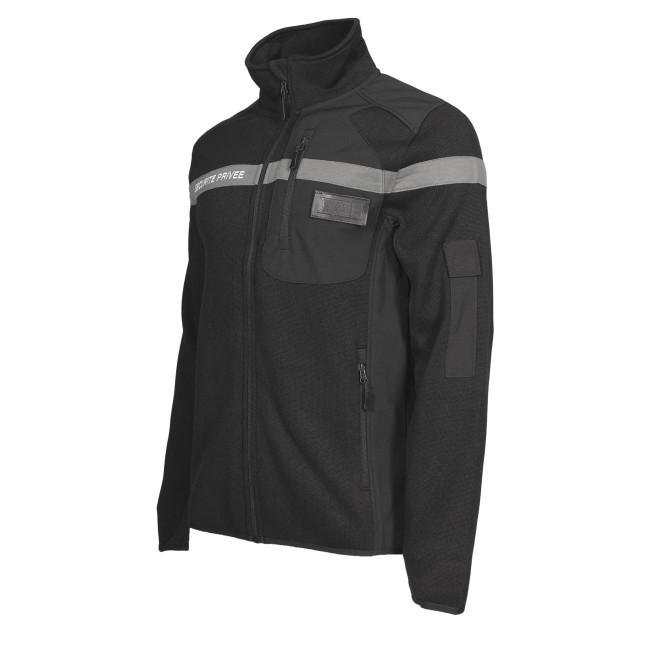 Zwart privébeveiliging vest met grijze DIAMANT band - Nine Worth by North Ways