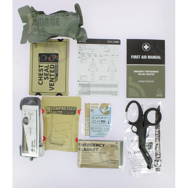 Kit médical trauma 7 pièces - Ares