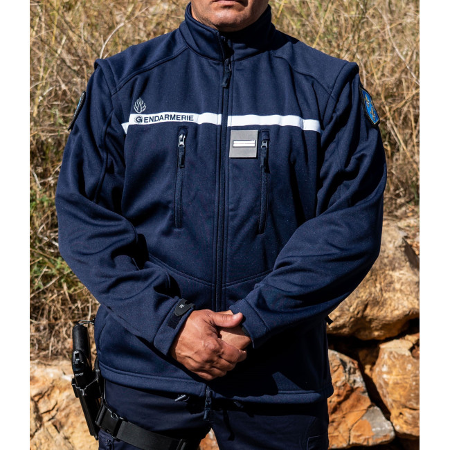 Kurtka Softshell Żandarmeria 3 warstwy Marine zdejmowane rękawy - Patrol Equipement
