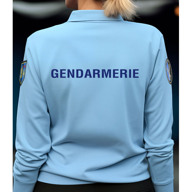 Polo bleu manches longues Gendarmerie Femme -Patrol Equipement