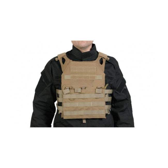 Plattenträger-Weste V18 + 2 Dummy-Schutzplatten - Tan - Delta Tactics