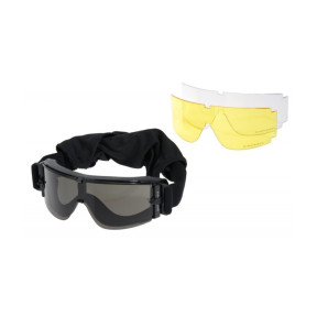 Brille mit 3 farbigen 800 Gläsern - Schwarz - Delta Tactics
