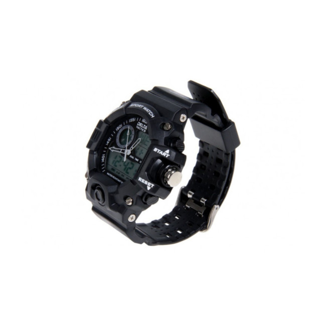 Analoog en digitaal tactisch horloge - Zwart - Delta Tactics