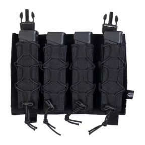 Force-Panel mit 4 SMG 9mm Magazintaschen - Schwarz - Delta Tactics