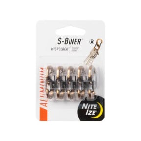 S-Biner® MicroLock® Aluminum - 5 Pack - Coyote - nite ize