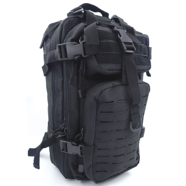 Zwarte rugzak ASSAULT Pack MOLLE Systeem Laser Gesneden 27L -Patrol Equipement