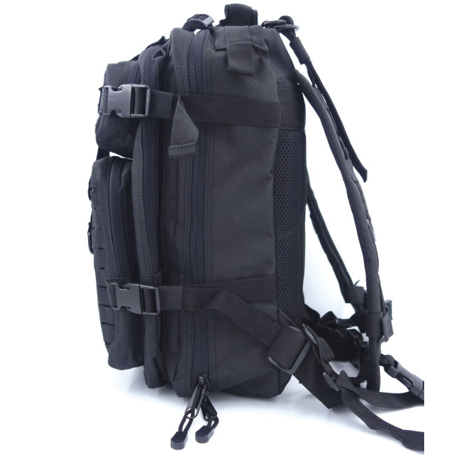 Sac à dos noir ASSAULT Pack Système MOLLE Découpe Laser 27L -Patrol Equipement