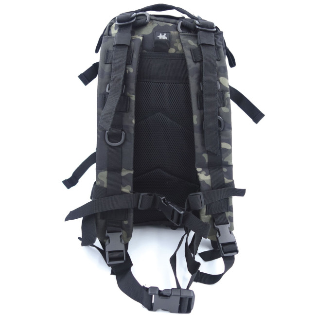 Rucksack ASSAULT Pack MOLLE-System Laserschnitt 27L Camo Schwarz -Patrol Equipement