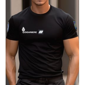 Camiseta Cooldry con velcro Gendarmería - Negro - Patrol Equipement